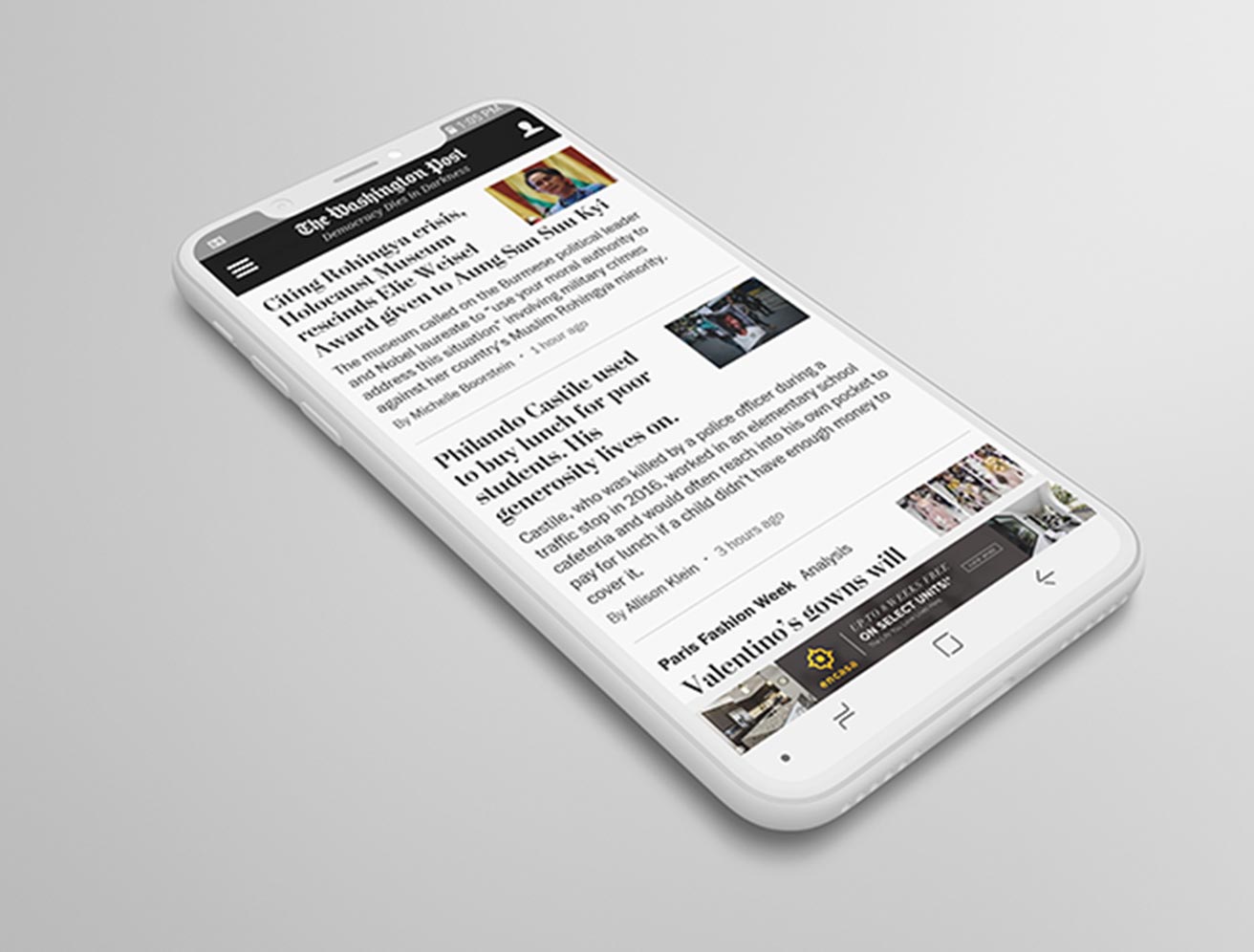 Mobile Phone with News Website